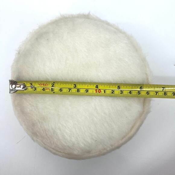 Vintage 60s Cream Faux Fur Pillbox Fascinator Ladies Hat with Net main image 4